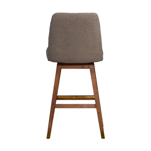 English Elm Amelia Boucle Upholstered Swivel Counterstool with Rubberwood Base for Kitchen Islands B2736P464895