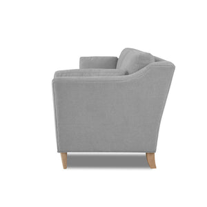 JLA Home Chapel Hill - Dining Chapel Hill Gabriella Sofa — Beige Mid-Century Compact Sofa with Oak Oat Legs, Foam Cushions CH106-1000