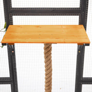 English Elm Outdoor Pine Wood Catio Enclosure with Platforms Condos and Walk-in Access for Cats N719P283198B
