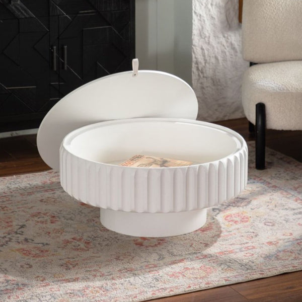 English Elm Scalloped Wave Edge Coffee Table Sculptural Low Profile Modern Living Room Accent W3081P389033