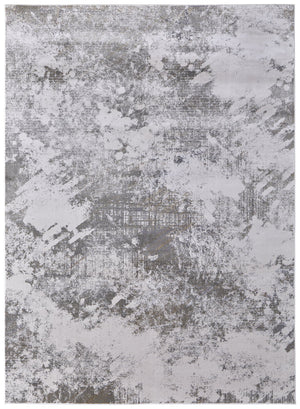 Feizy Rugs Waldor Modern Abstract Rug - Luxurious High-low Pile In Gold, Ivory & Gray Hues For Elegant Decor Gray,Silver,Taupe Polypropylene,Polyester 73539ndfivygrye10