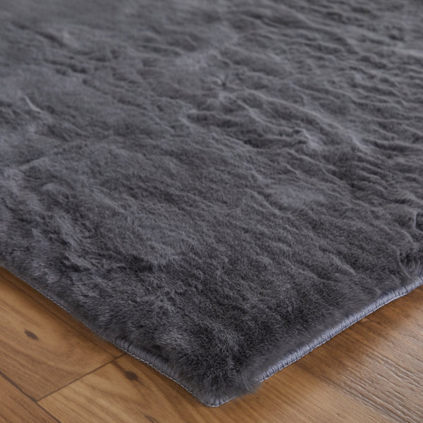 Feizy Rugs Luxe Velour Collection: Elegant And Durable High Pile Polyester Rug For Modern And Rustic Spaces Taupe,Black Polyester Lxv4506fslt000s66