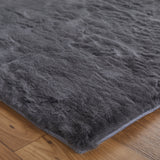 Feizy Rugs Luxe Velour Collection: Elegant And Durable High Pile Polyester Rug For Modern And Rustic Spaces Taupe,Black Polyester Lxv4506fslt000s66