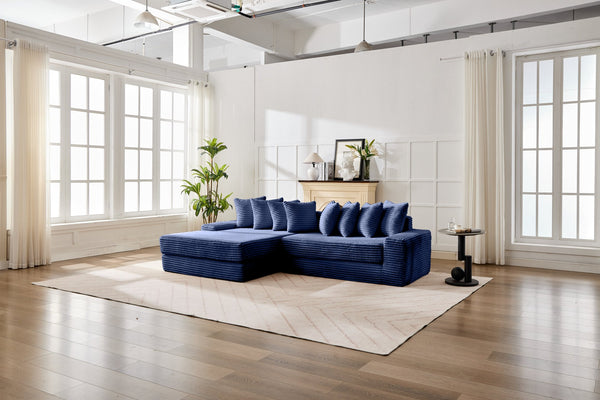 English Elm Convertible Floor Sofa Bed - Ultra-Soft Corduroy, Space-Saving Design For Small Spaces & Guests W2915S00073