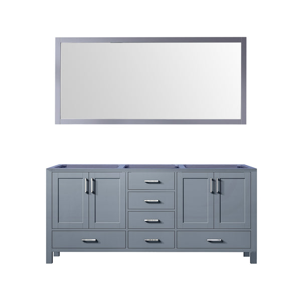 English Elm Dark Grey Double Bath Vanity Set With 72" Width, 28" Mirror & Ample Storage For Modern Spaces B2731S00519