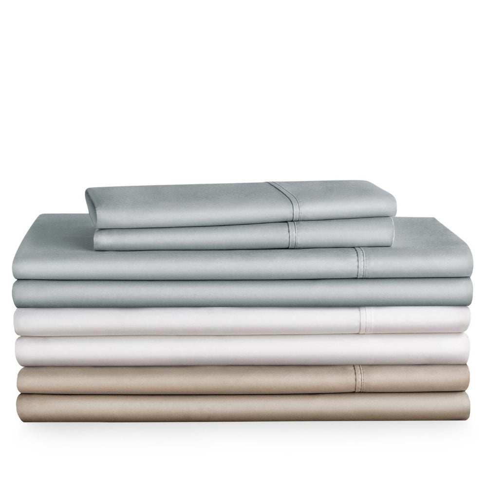 English Elm Weekender Tencel Sheet Set - Luxurious White Split Cal King, Soft, Moisture-Wicking & Deep-Pocket Fit B350P394962-GIGA