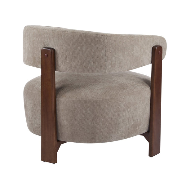 English Elm Christopher Knight Home® - ACCENT Arm Chair with Modern Minimalist Fabric Upholstery, Solid Rubber Wood Legs, Sturdy Comfort Light Brown,Walnut 29 L x 27.75 W x 21 H N776P368457B