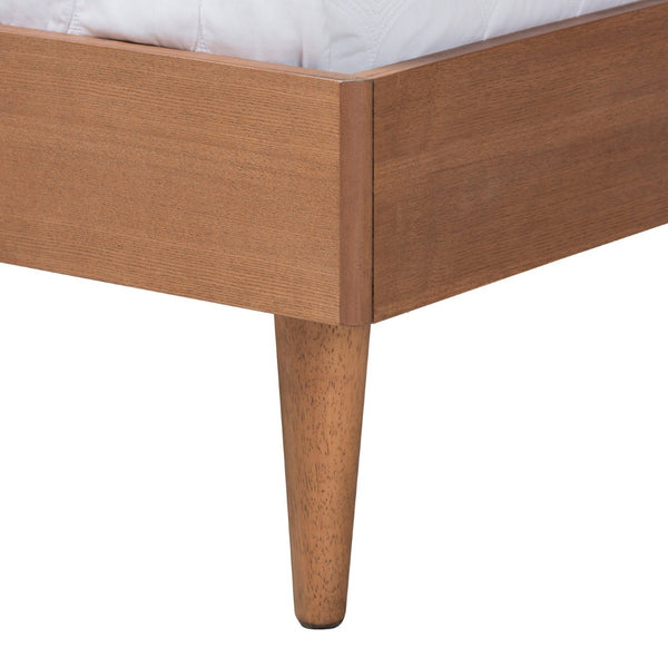 Baxton Studio Baxton Studio Rina Mid-Century Modern Bedroom Set with Rattan Accents for Stylish Comfort & Storage 4-Piece Full MG97151-Ash Walnut-Full-4PC Set