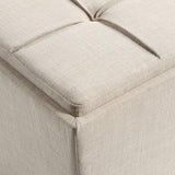 OSP Home Furnishings Rockford Storage Ottoman Cream