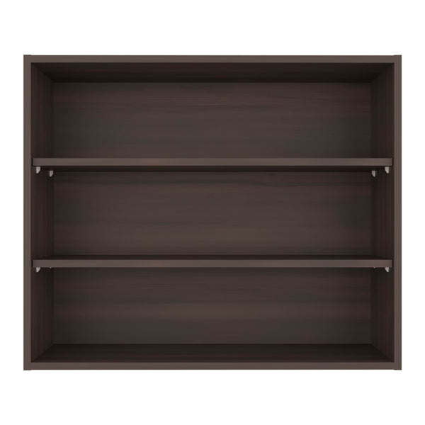 English Elm Wall Mounted Open Shelf Cabinet Three Tiers Modern Kitchen Storage Organizer Brown B092P474489