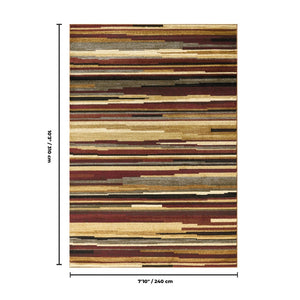 English Elm Bristol Multi-tone Geometric Area Rug Low Pile Neutral Living Room Floor Accent B186P452303