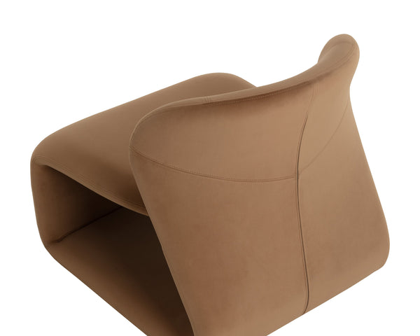 Sunpan Sophiene Lounge Chair - Sculpted Comfort In Stylish Abbington Fabric For Modern Living Spaces Brown Fabric 111487