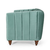 Christopher Knight Home® - Noble House - Richland Modern Glam Velvet Channel Stitch 3 Seater Sofa