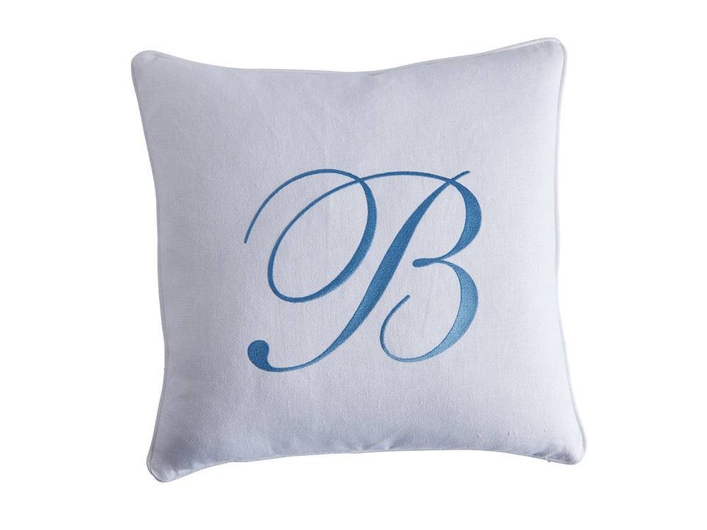 Lexington Barclay Butera Monogram Signature Pillow - Luxurious Down Fill, Elegant Upholstered Design For Timeless Style   9821-20b