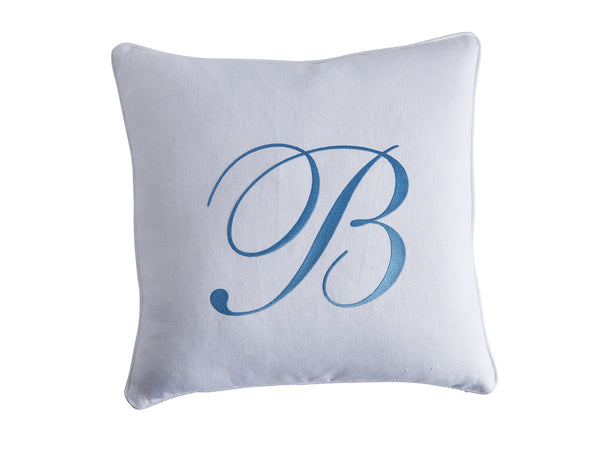 Lexington Barclay Butera Monogram Signature Pillow - Luxurious Down Fill, Elegant Upholstered Design For Timeless Style   9821-20b