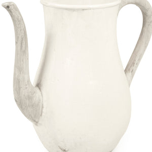 Distressed White Pitcher (9824L A25A) Zentique