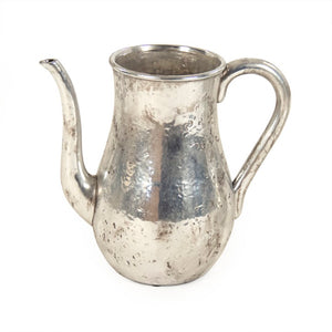 Zentique Distressed Metallic Silver Vase with Aged Glaze — Timeless Stoneware Accent for Elegant Home Decor W15.5 x H13.5 x D9 9824L A840