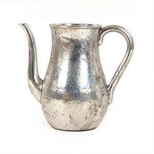 Zentique Distressed Metallic Silver Vase with Aged Glaze — Timeless Stoneware Accent for Elegant Home Decor W15.5 x H13.5 x D9 9824L A840