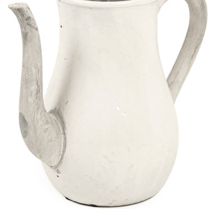 Distressed White Pitcher (9824S A25A) Zentique