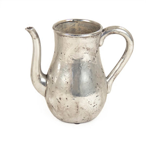 Zentique Distressed Metallic Silver Vase with Aged Glaze — Timeless Stoneware Accent for Elegant Home Decor W12 x H11 x D7 9824S A840
