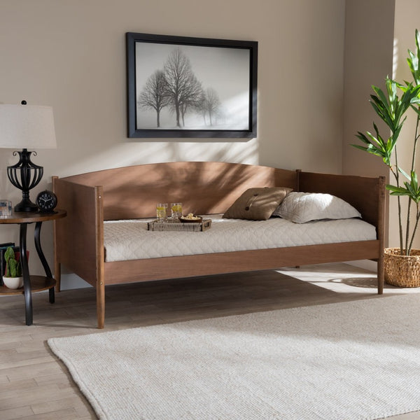 Baxton Studio Baxton Studio Veles Mid-Century Modern Daybed in Ash Walnut - Stylish, Durable, Versatile Design! MG0016-Ash Walnut-Daybed