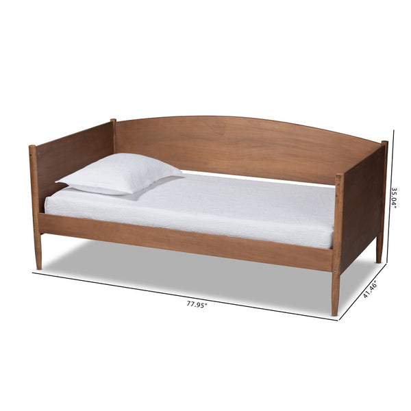 Baxton Studio Baxton Studio Veles Mid-Century Modern Daybed in Ash Walnut - Stylish, Durable, Versatile Design! MG0016-Ash Walnut-Daybed
