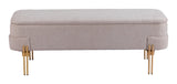 Lebreton Storage Bench Oatmeal Beige 110082 Zuo Modern