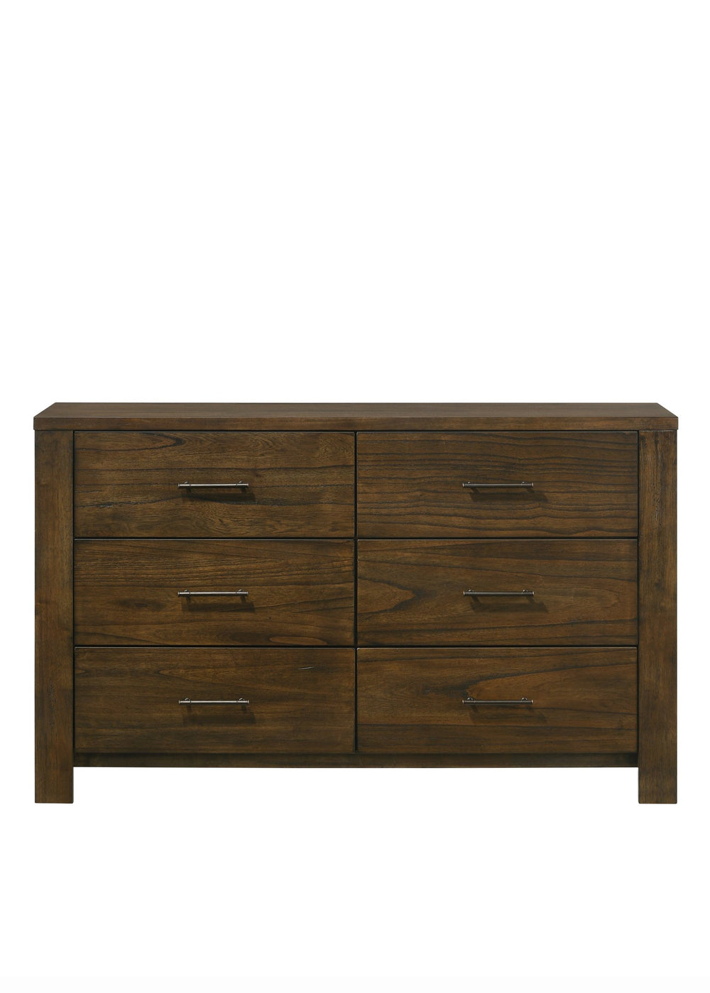 English Elm Merrilee Oak Finish Dresser with 6 Drawers, Dovetail Construction, Antique Brass Hardware, 23x13x6" B2726P257358