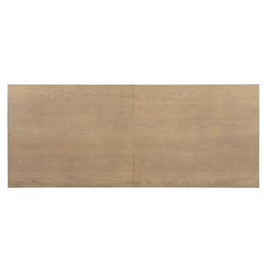 English Elm 95 Inch Rectangular Dining Table Seats Eight with Trestle Base in Light Ash Finish N771P388973A