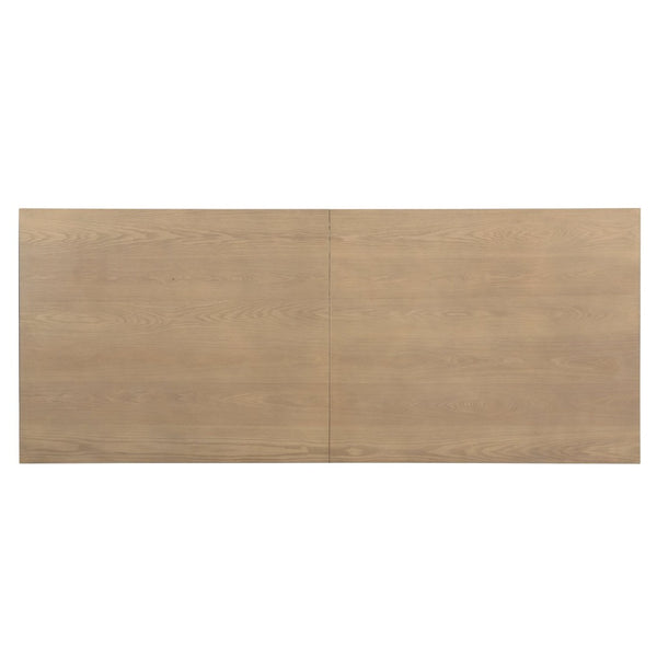 English Elm 95 Inch Rectangular Dining Table Seats Eight with Trestle Base in Light Ash Finish N771P388973A