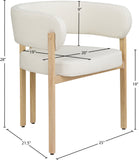 Gideon Cream Vegan Leather Dining Chair 982Cream-C Meridian Furniture