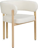 Gideon Cream Vegan Leather Dining Chair 982Cream-C Meridian Furniture