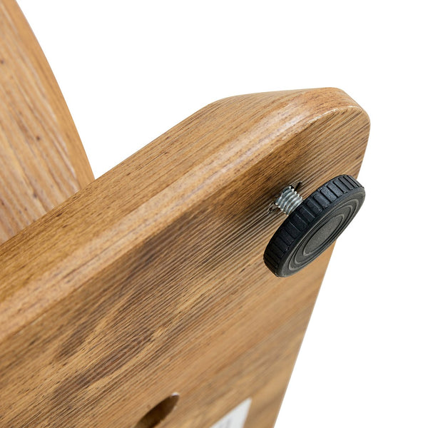 English Elm Modern Wood Texture MDF Square Coffee Table with Gold Trim, Rounded Edges, Durable Scratch-Resist W1151P211299