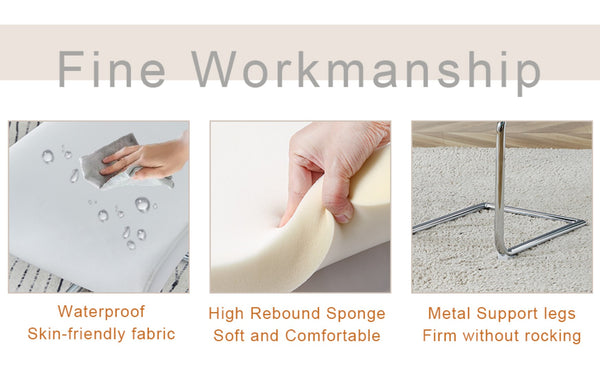 English Elm Table Modern Luxurious Transparent Glass Dining Set With 6 White Pu Chairs & Silver Metal Legs W1151S04126-GIGA