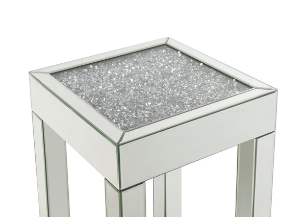 English Elm Noralie Glam End Table with Mirrored Panels and Faceted Acrylic Diamond Accents B2726P453243