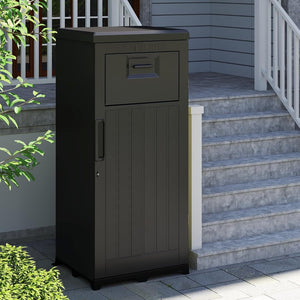 English Elm Package Delivery Drop Box Outdoor Lockable Resin Parcel Storage Anti-theft Porch Cabinet W1859P339203