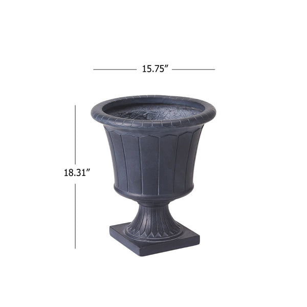 English Elm Classic Handcrafted Outdoor Planter Fiberglass Mgo Square Base Weather Resistant N772P427679A