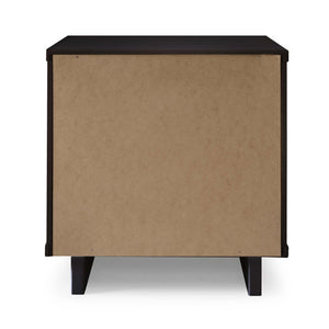 English Elm Granville 18" Black Nightstand – Chic 2-Drawer Design With Glam Gold Handles & Modern Style B365P398527