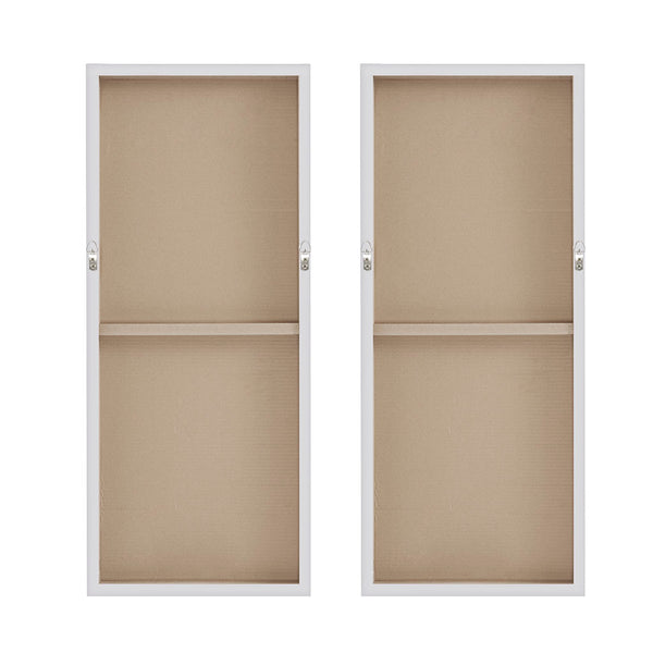 JLA Home Madison Park - Heavily textured 2-piece canvas wall art set with glitter embellishments, cool blue winter abstract décor MP95C-0197