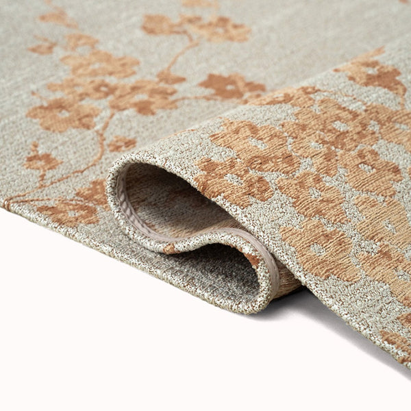 Louis de Poortere Sakura Floral Area Rug Transitional Cherry Blossom Design for Living Room or Bedroom Petal Dew 7'9 x 11'2 120101