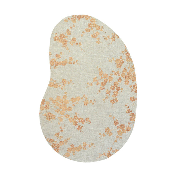 Louis de Poortere Sakura Floral Area Rug Transitional Cherry Blossom Design for Living Room or Bedroom Petal Dew 7'9 x 11'2 120101