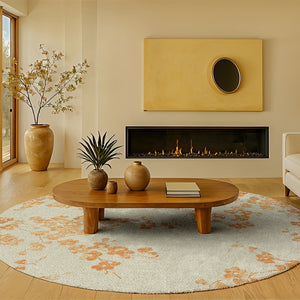 Louis de Poortere Sakura Floral Area Rug Transitional Cherry Blossom Design for Living Room or Bedroom Petal Dew 7'10 x 7'10 118366