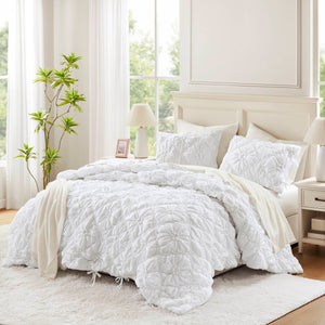 English Elm 3PCS King Comforter Set with Plush Microfiber Fill, Oversized 102"x88" Comforter and Shams White 16.93 L x 12.99 W x 7.87 H B035P366530