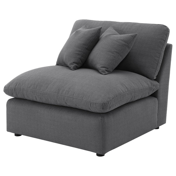 English Elm Greeley Armless Accent Chair with Performance Fabric and Foam Cushions for Modern Living B062P441446