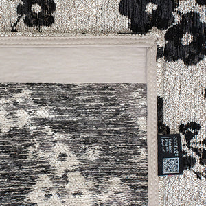 Louis de Poortere Sakura Floral Area Rug Transitional Cherry Blossom Design for Living Room or Bedroom Night Snow 7'9 x 11'2 120103
