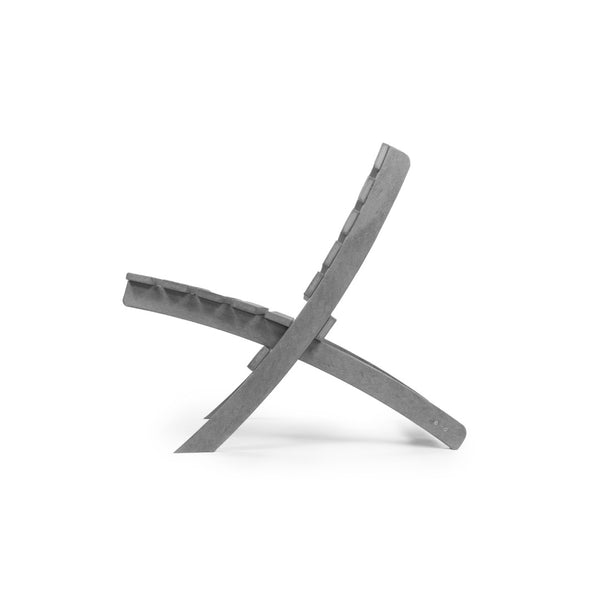 English Elm Grandcourt Recycled Hdpe Outdoor Folding Chair with Marine Grade Hardware for Patio Use Gray B2745P409670