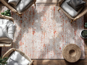 Louis De Poortere Antiquarian Ushak - Galata Sunset Rug: Timeless Turkish Design With Modern Elegance For Any Space Grey,Gray,White,Orange 100% Pet Poly (40% Rpet) 118378-louis-de-poortere