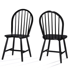 English Elm Christopher Knight Home® - 36 Countryhouse Spindle Back Dining Chair 36in High Back Farmhouse Style Durable Rubberwood Seat Black 56487.00BLK