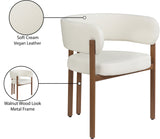 Gideon Cream Vegan Leather Dining Chair 983Cream-C Meridian Furniture