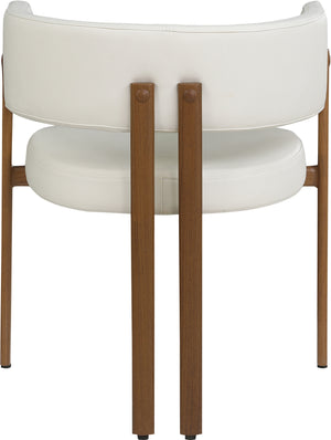 Gideon Cream Vegan Leather Dining Chair 983Cream-C Meridian Furniture